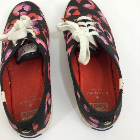 Keds Kate Spade New York Womens Black Leopard Print Lace Up Sneakers Size 8 US - Picture 5 of 12